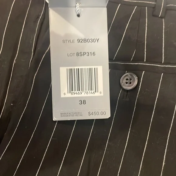 Ralph Lauren Purple Label Black Pinstripe Men's Pants NWT Sz 38